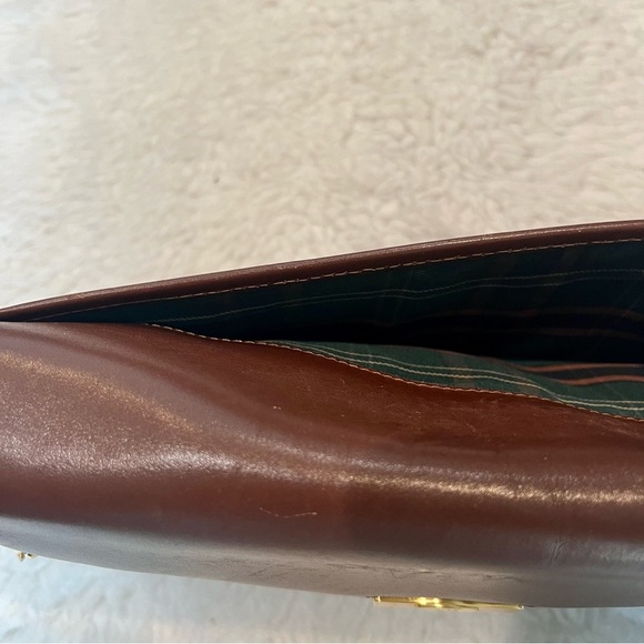 Dunhill Vintage pVC 2 tone Brown/Black PVC Leather Clutch Bag w/ 2 keys - Picture 4 of 16